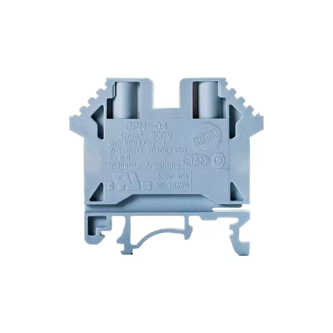 BORNERA DE PASO 4mm PARA RIEL DIN