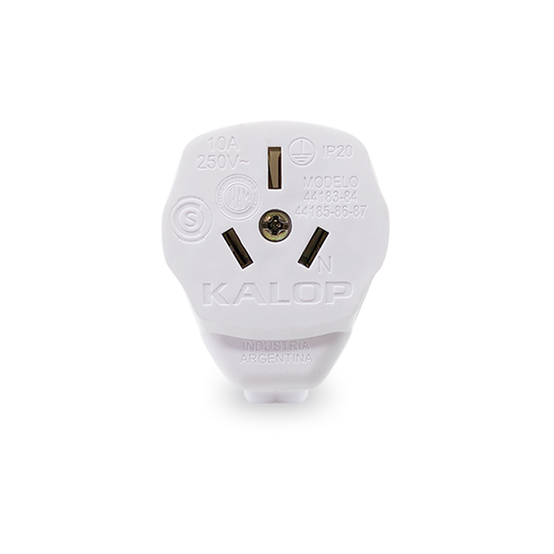 FICHA HEMBRA 10A LATERAL BLANCO KALOP