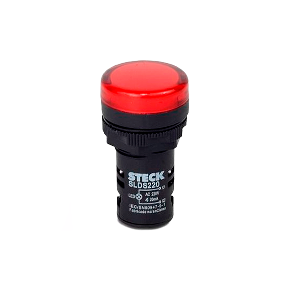 INDICADOR LED 220V 22mm STECK
