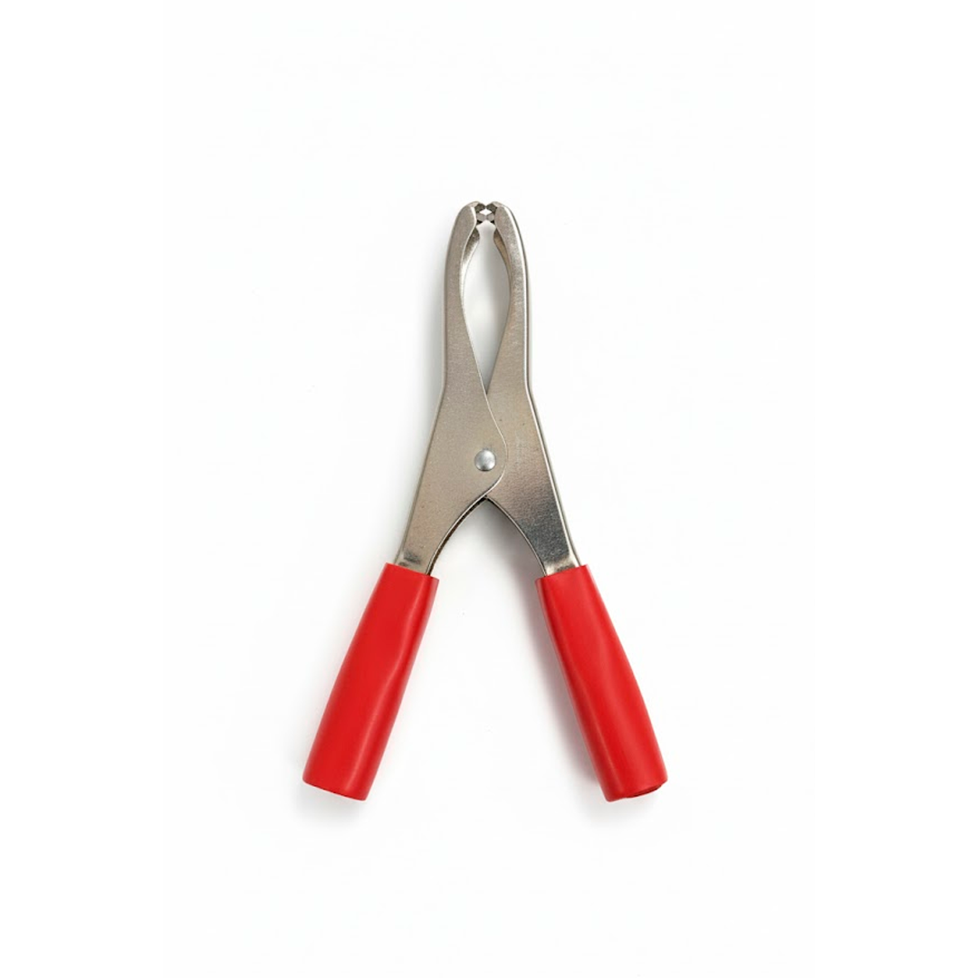 PINZA COCODRILO 100mm ROJO 50A