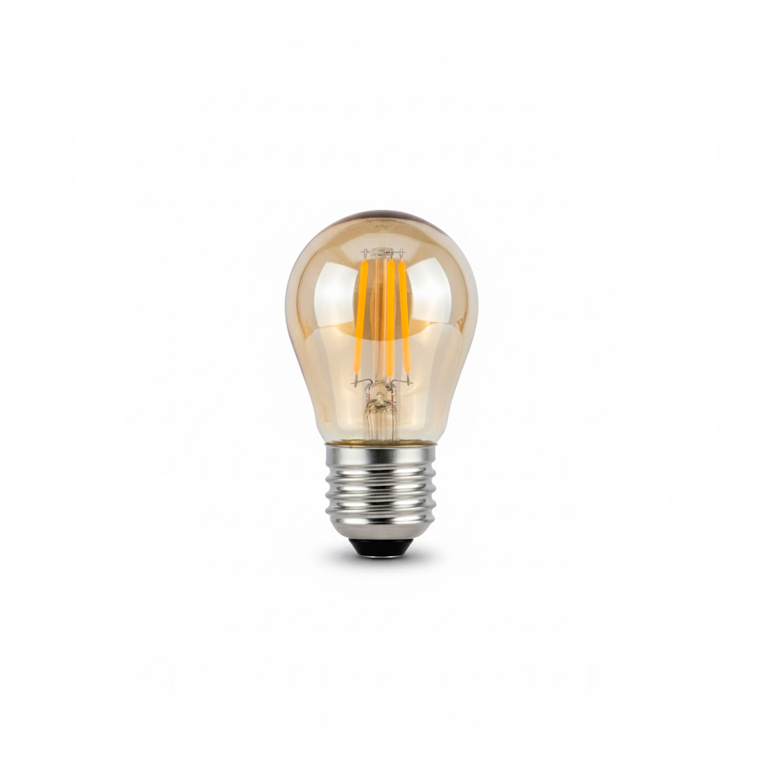 LAMPARA VINTAGE GOTA G45 4W AMBAR