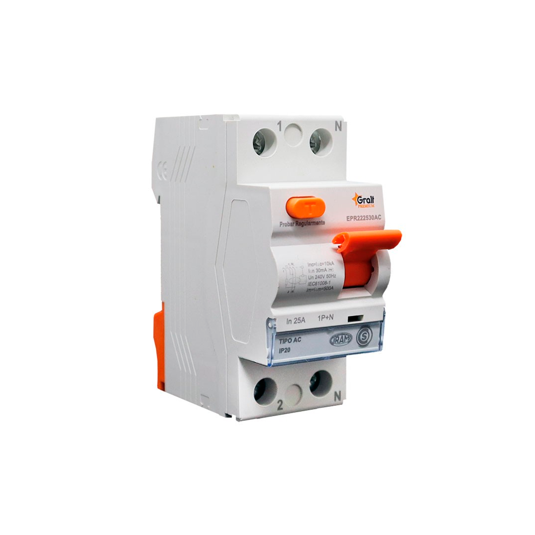 DISYUNTOR 2 POLOS 25A 30MA GRALF