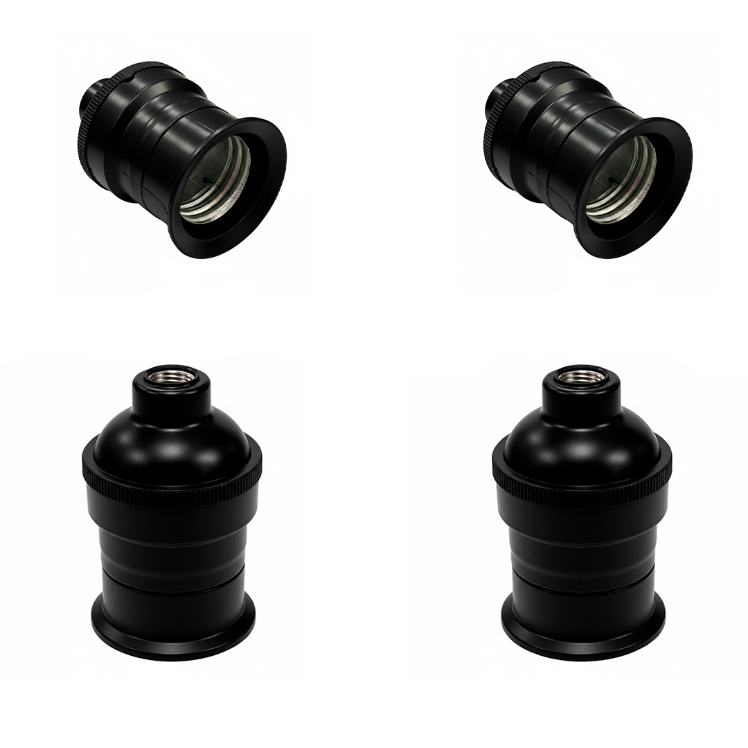 KIT PORTALAMPARA x2 E27 3 PIEZAS