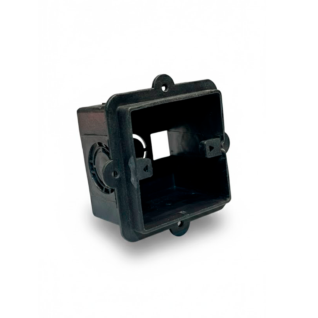 CAJA CUADRADA 10x10 PVC NEGRO
