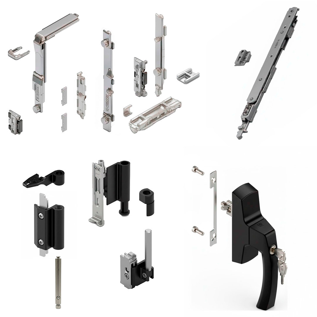 H45-KIT OSCILO BATIENTE COMPLETO CON LLAVE GIESSE