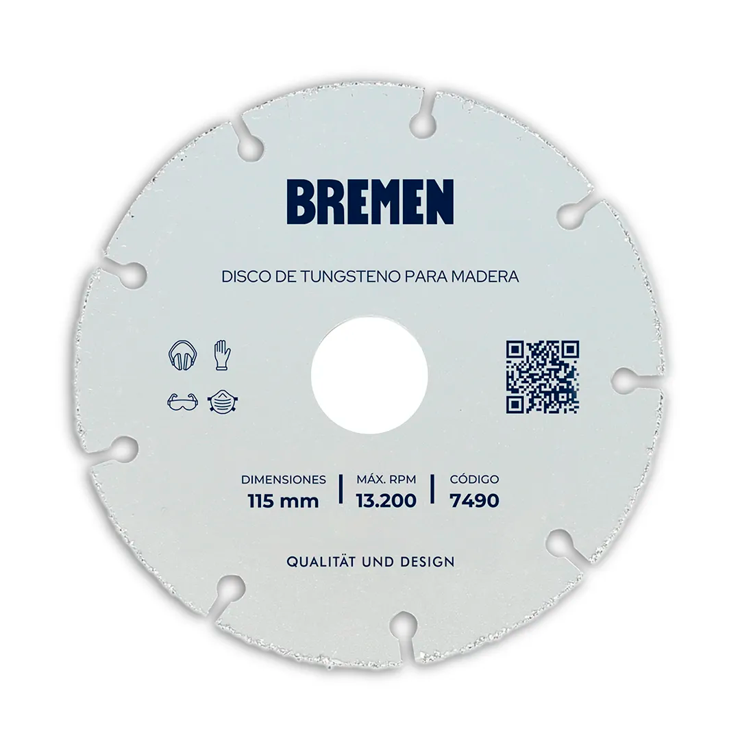 DISCO 115 PARA MADERA BREMEN TUNGSTENO