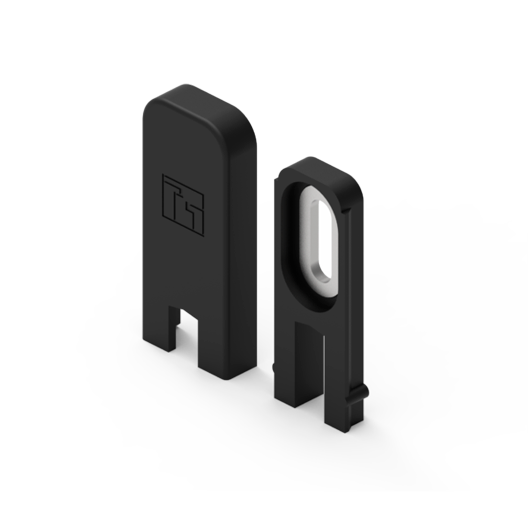 T90-TOPE PARANTE CON TORNILLO NEGRO API X 100