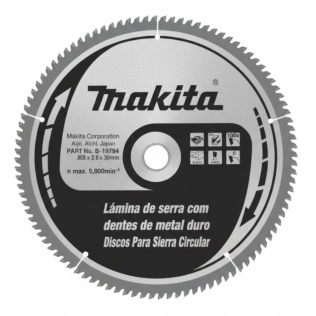DISCO PARA CORTE DE ALUMINIO 305mm MAKITA 100x B-19794