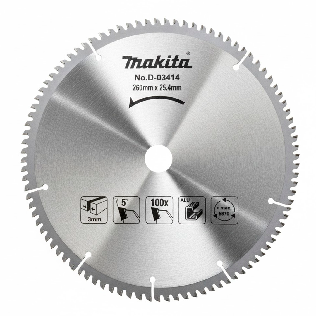 DISCO PARA CORTE DE ALUMINIO 260mm MAKITA 100x D-03414