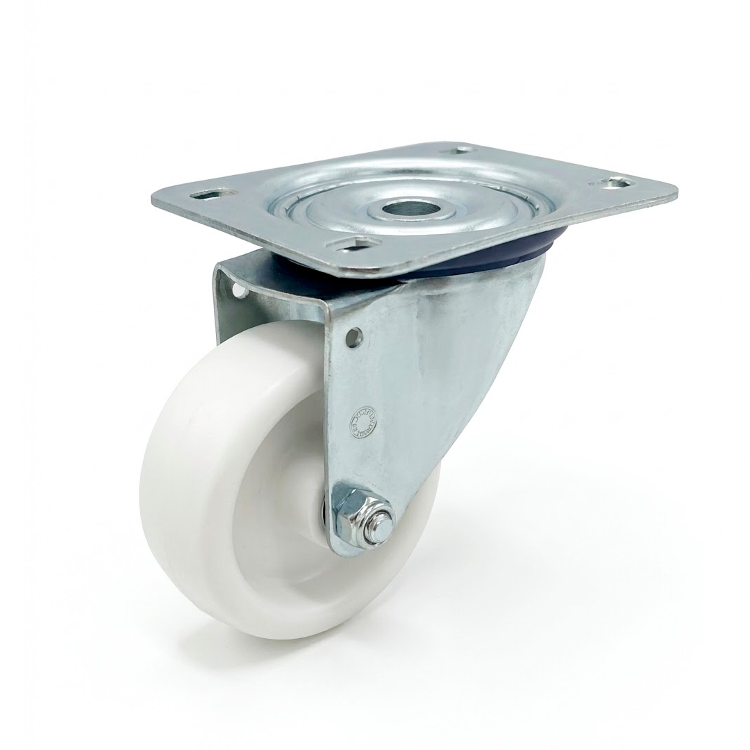 RUEDA NYLON BASE GIRATORIA 100mm