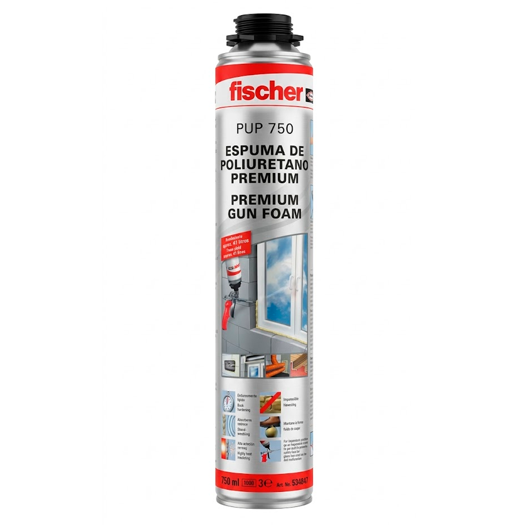 ESPUMA POLIURETANA 750ml PARA PISTOLA FISCHER