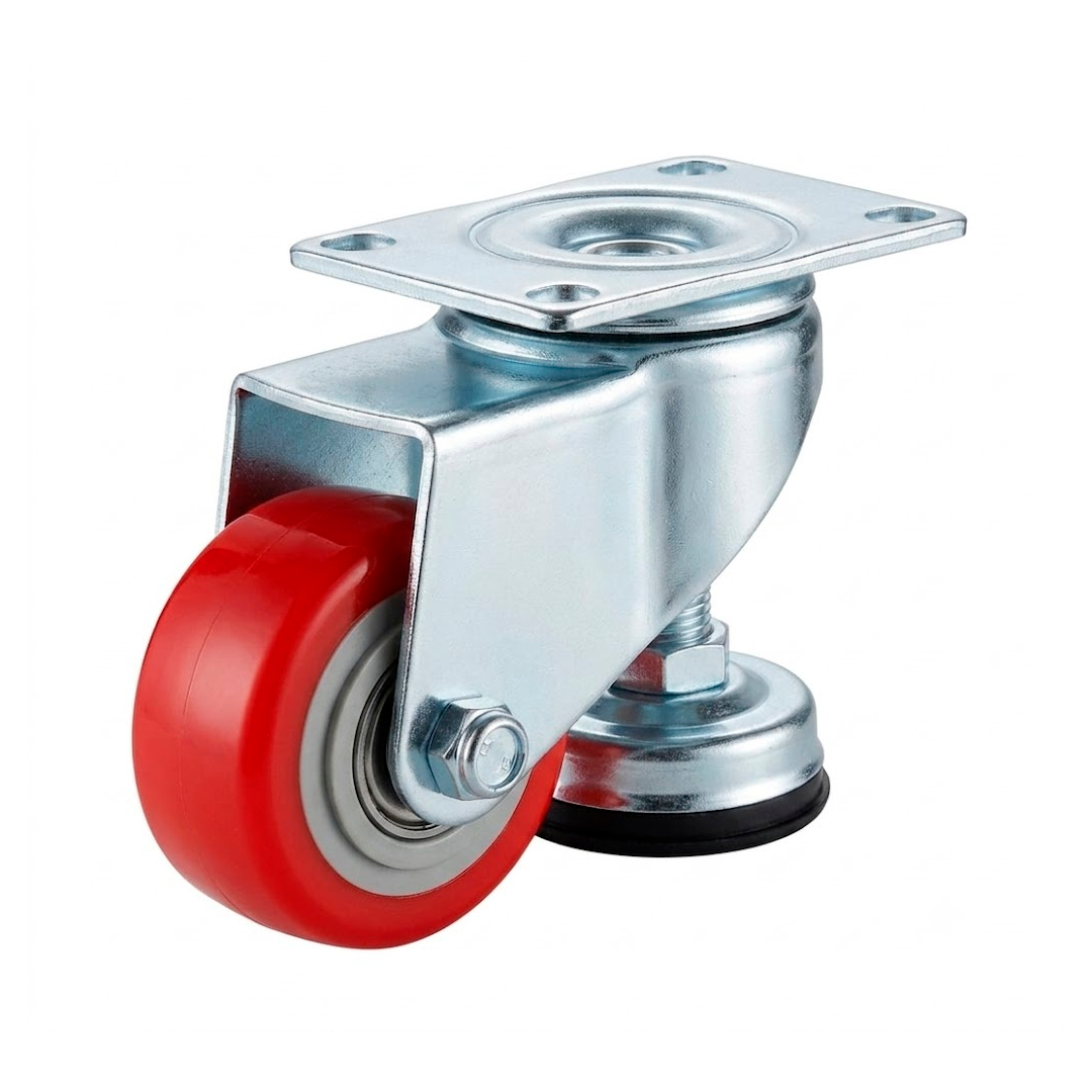 RUEDA 2 RULEMANES 65mm CON BASE GIRATORIA CON PIE BRONZEN